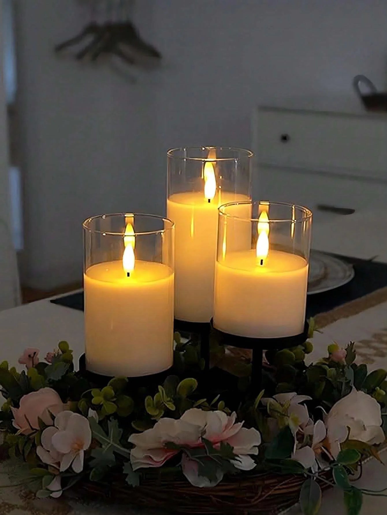 LED Flameless Flickering Tealight Candles (Set of 1/3/9)