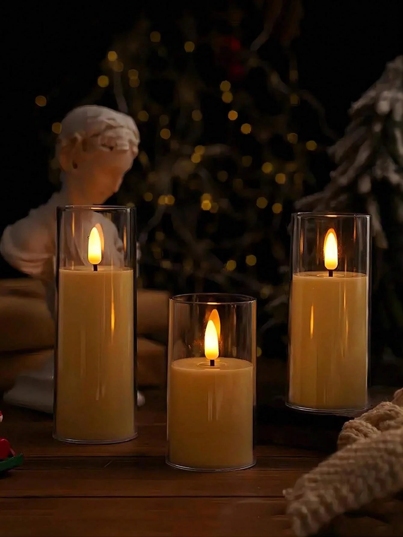 LED Flameless Flickering Tealight Candles (Set of 1/3/9)