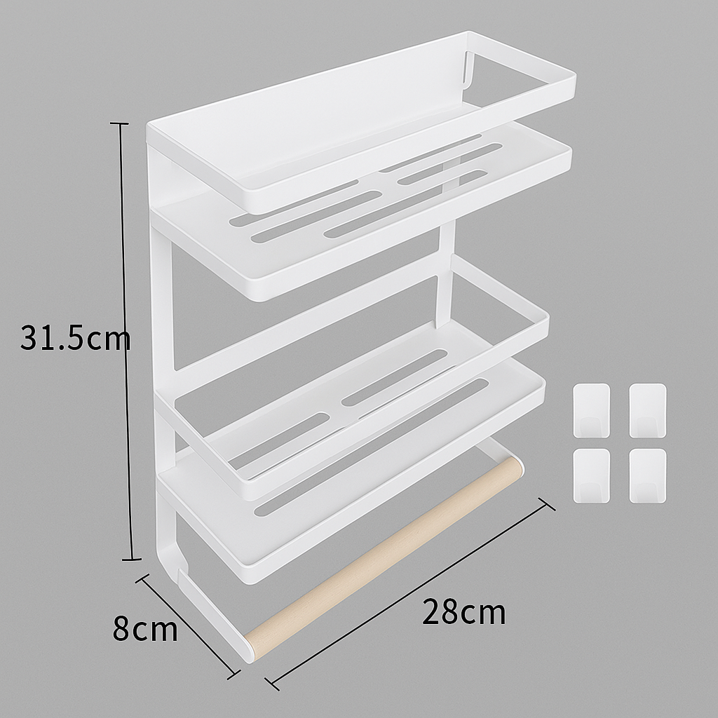 Magnetic kitchen storage rack