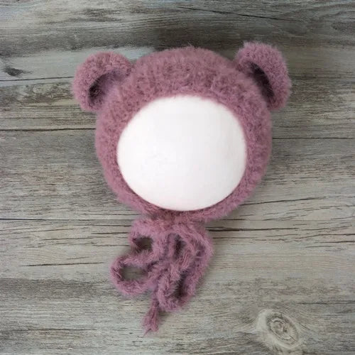 Newborn Bear Hat – Soft Baby Photography Prop for Boys & Girls