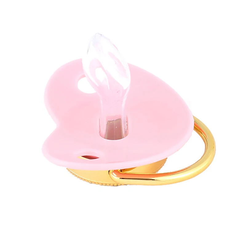 Bling Baby Pacifier – BPA-Free Silicone Dummy with "I Love Mum & Dad" Design (Newborn Shower Gift)
