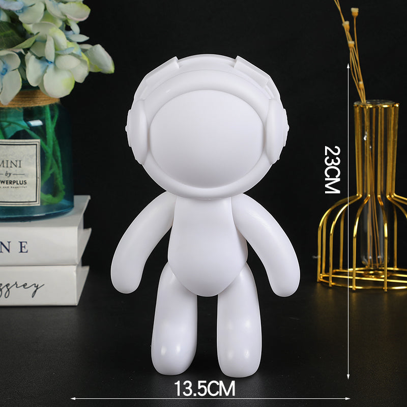 DIY Fluid Violent Bear Material Bag Keychain White Body