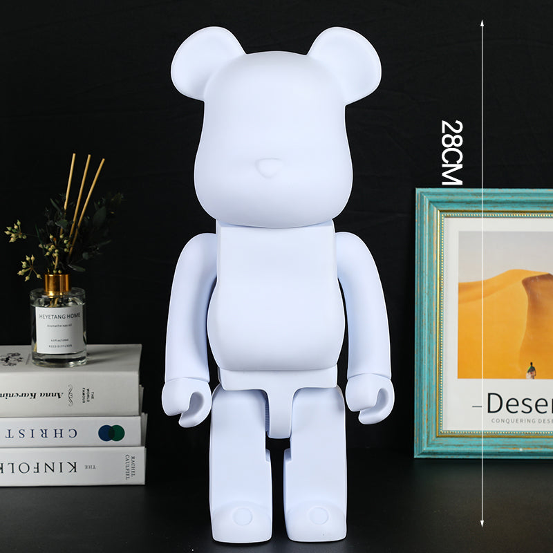 DIY Fluid Violent Bear Material Bag Keychain White Body