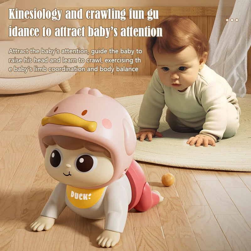 Electric Crawling Baby Toy with Sound – Moving Educational Doll for Toddlers 0-12 Months | Learning to Crawl Gift