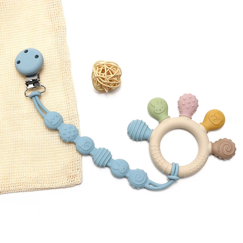 BPA-Free Baby Teething Toy – Food Grade Silicone Sensory Chew Toy for Infants
