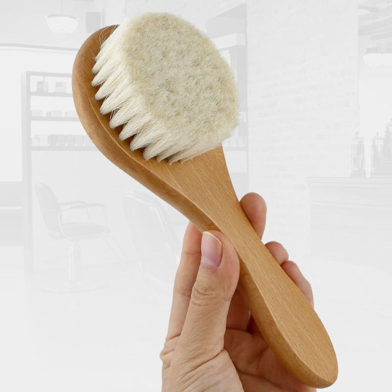 Baby Hair Brush – Natural Soft Bristle Cradle Cap Brush with Wooden Handle