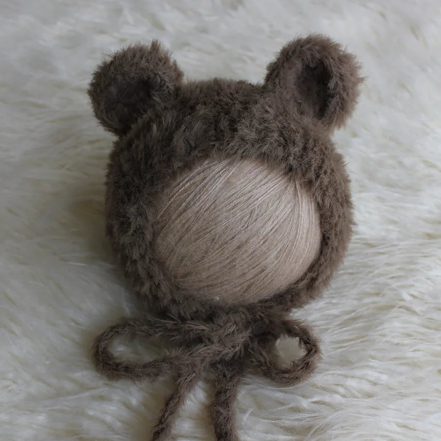 Newborn Bear Hat – Soft Baby Photography Prop for Boys & Girls