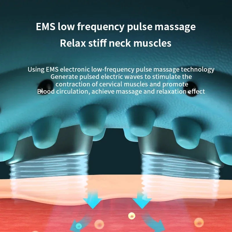 Electric Cervical Neck Massager Pillow – Spine Stretch, Shoulder Relaxation & Pain Relief Device