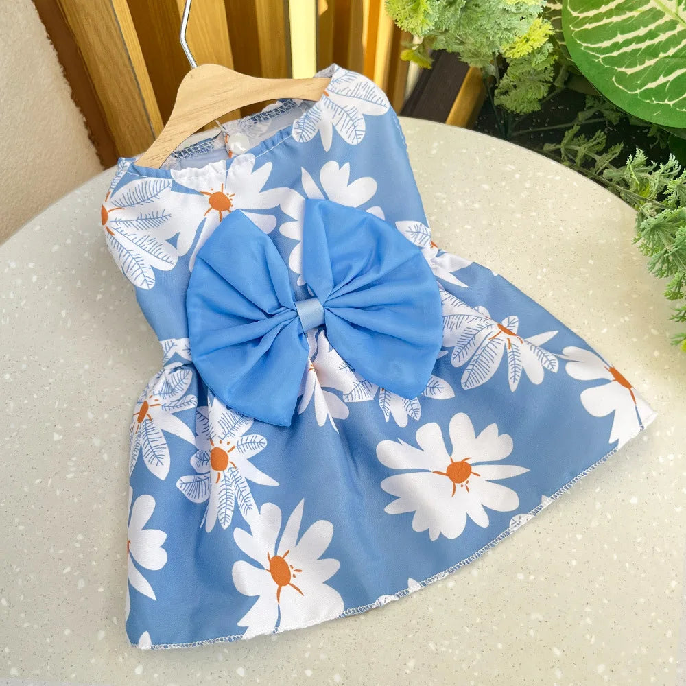 Cute Summer Dog Dress – Lightweight Flower Princess Skirt for Small Dogs & Cats