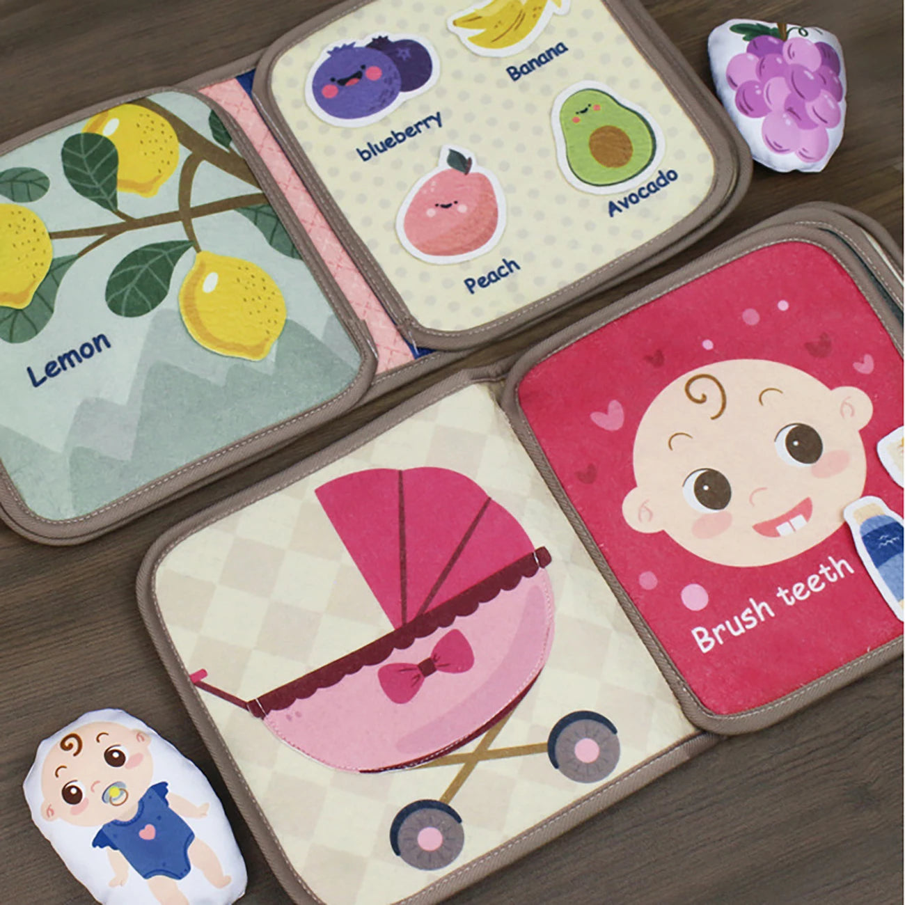 Soft Cloth Baby Books – Early Learning & Sensory Educational Toy Set for Infants & Toddlers | Parent-Child Interactive Books