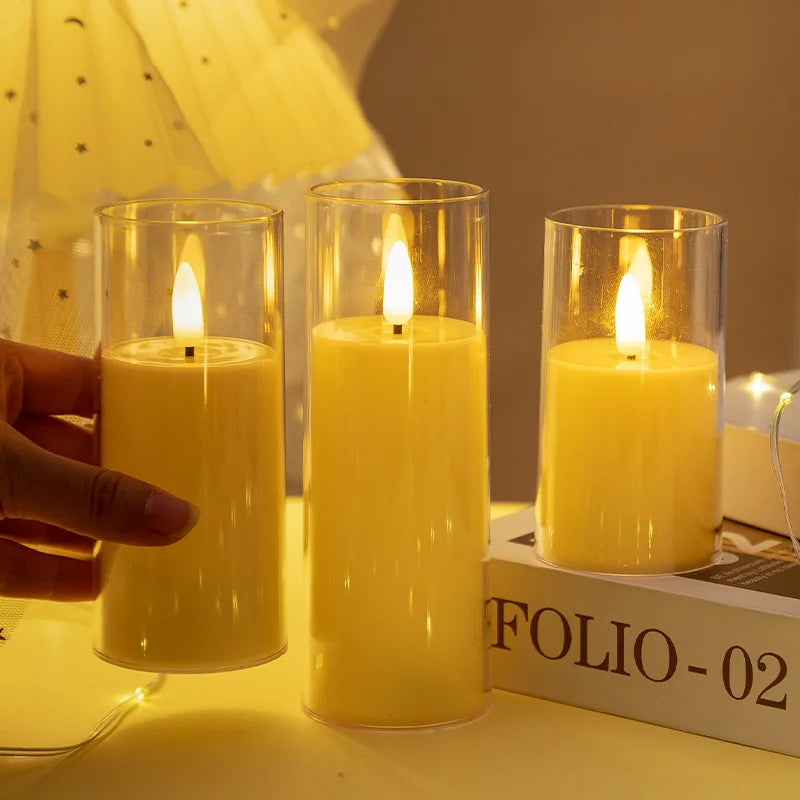 LED Flameless Flickering Tealight Candles (Set of 1/3/9)