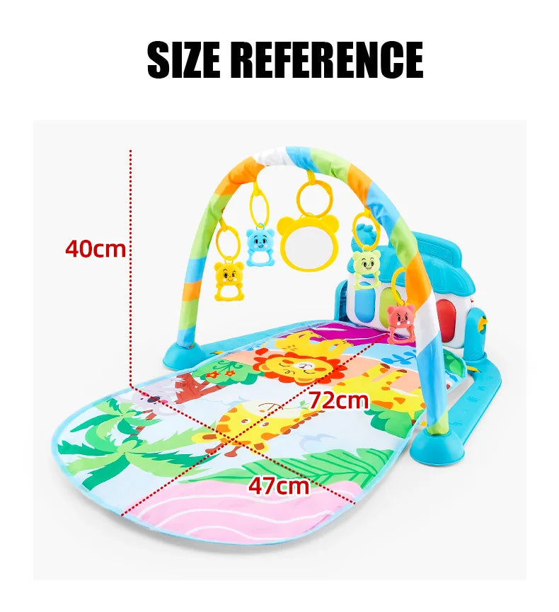 Baby Play Gym with Piano – Musical Activity Mat for Newborns & Toddlers (0–36 Months)