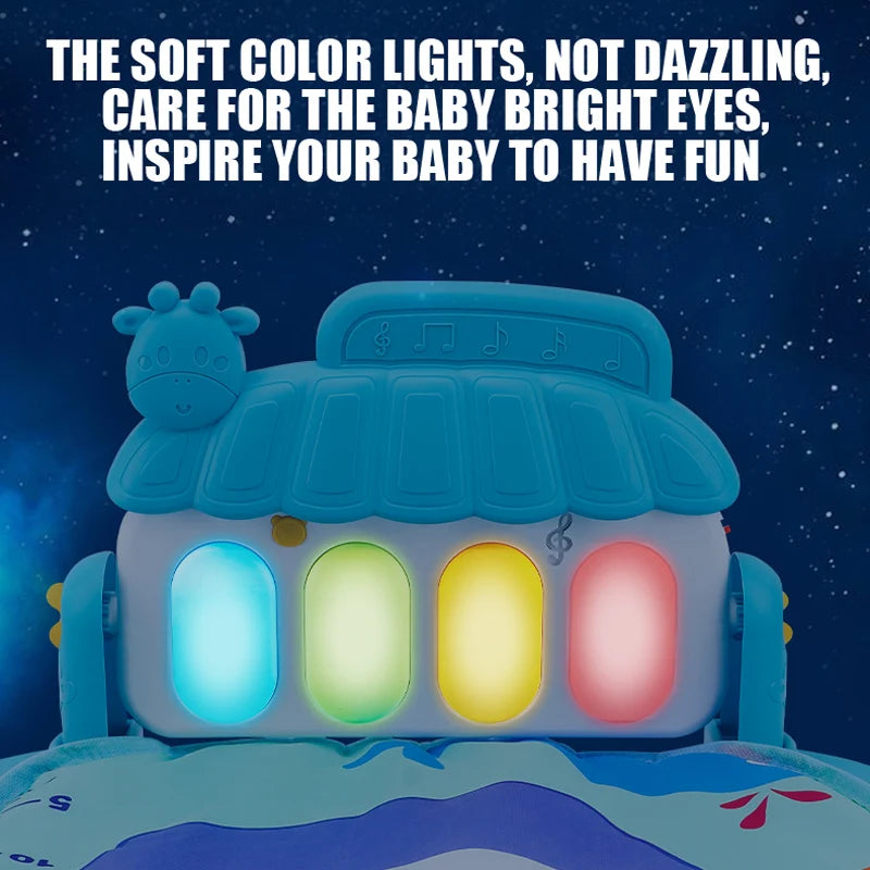 Baby Play Gym with Piano – Musical Activity Mat for Newborns & Toddlers (0–36 Months)
