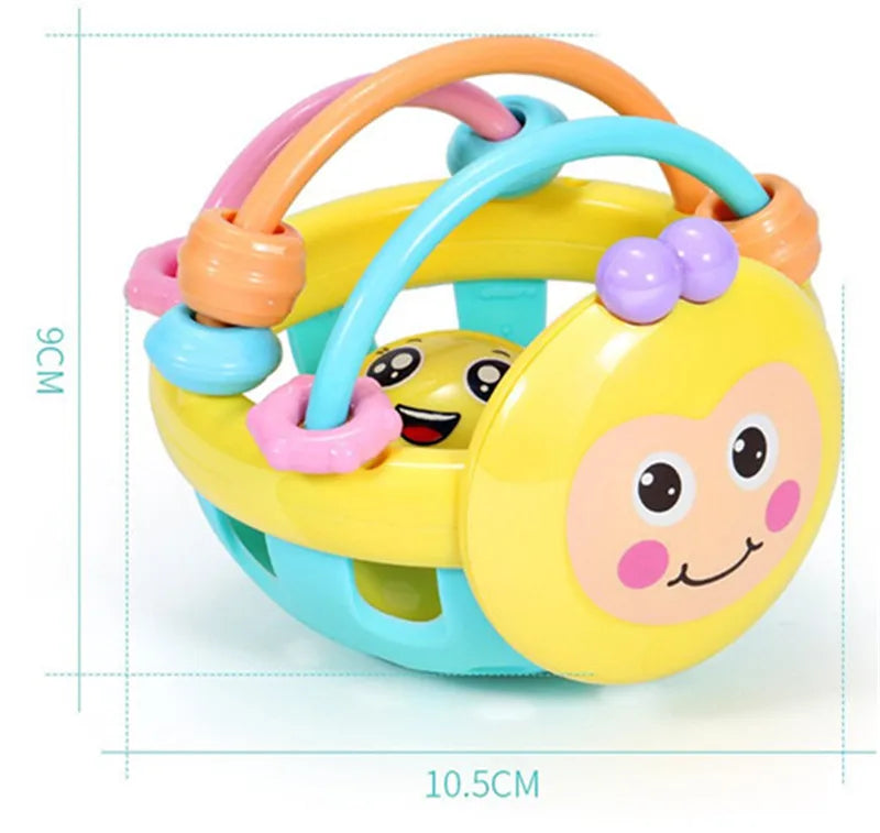 Baby Soft Silicone Teething Rattle Ball – Sensory Grasping Toy for Newborns & Toddlers