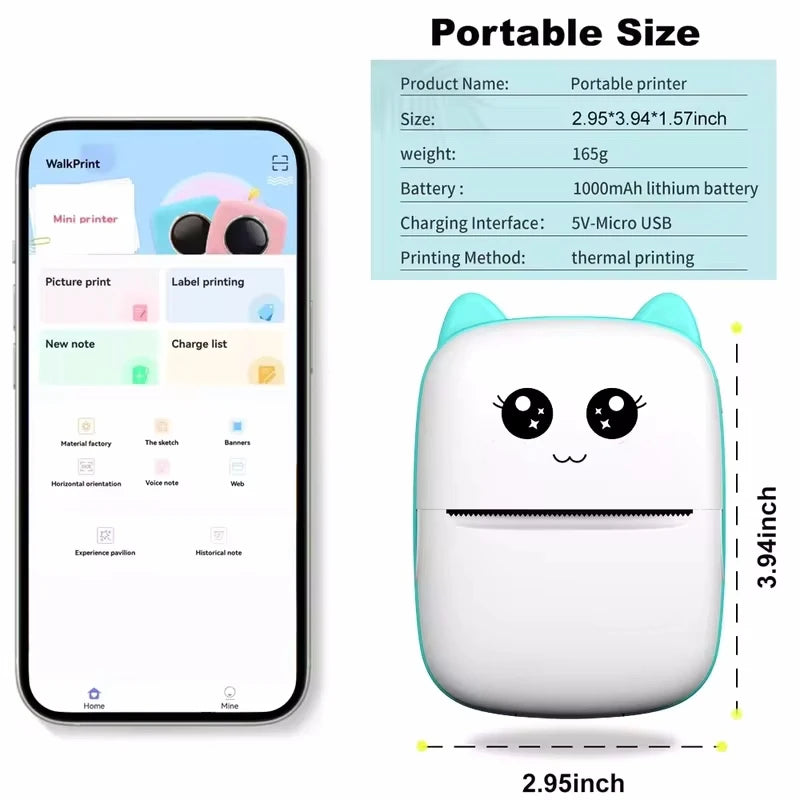 QuickPrint Mini – Pocket-Sized Thermal Printer for Android & iOS