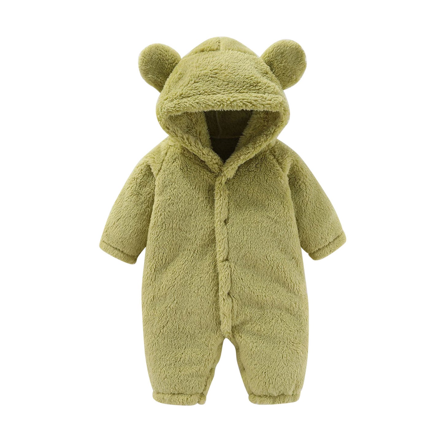 Baby Snowsuit Romper – Warm Fleece Hooded Jumpsuit for Newborn Boys & Girls (0-12M)