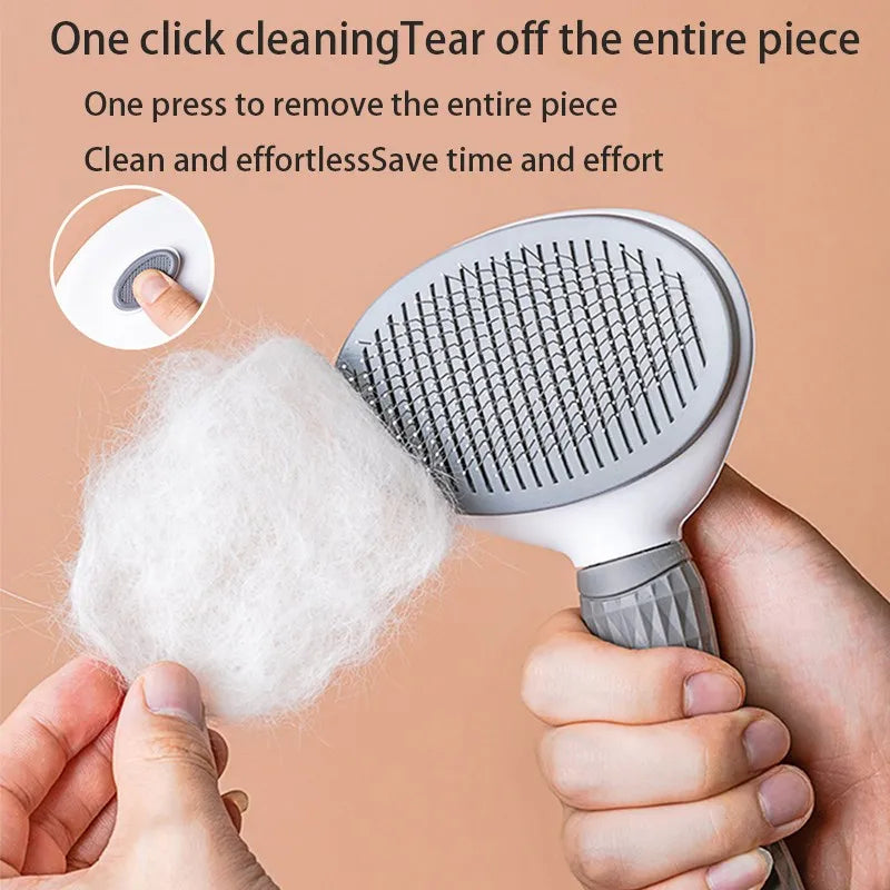 Self-Cleaning Pet Grooming Brush – Slicker Deshedding Comb for Dogs & Cats (Removes Hair, Knots & Dander)