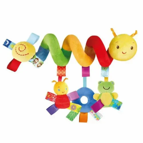 Spiral Crib & Stroller Hanging Toy – Soft Plush Rattle for Newborns | Baby Mobile for Car Seat, Pram, or Cot