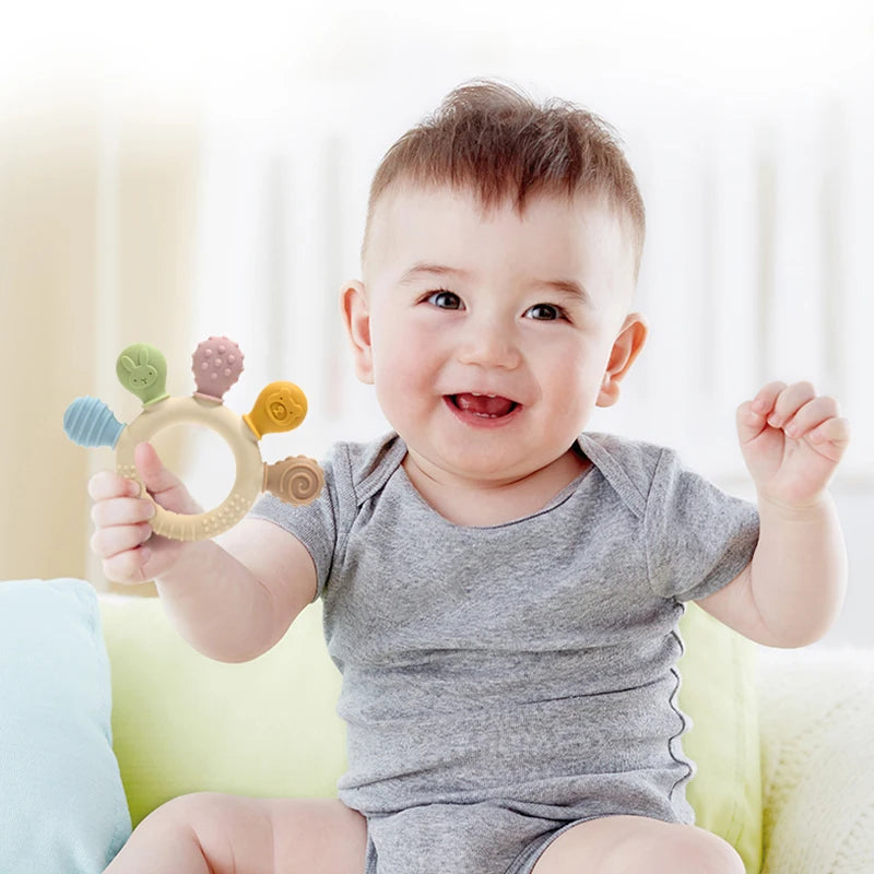 BPA-Free Baby Teething Toy – Food Grade Silicone Sensory Chew Toy for Infants