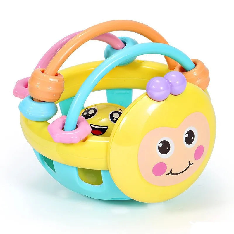 Baby Soft Silicone Teething Rattle Ball – Sensory Grasping Toy for Newborns & Toddlers