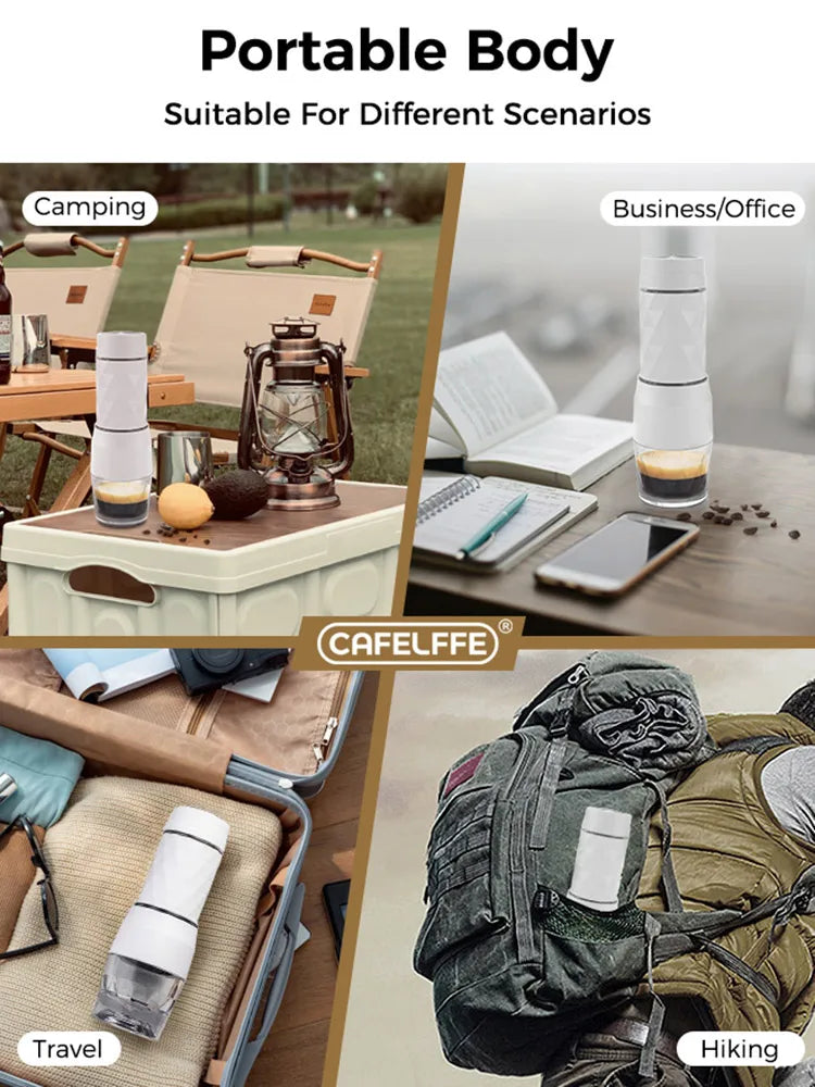 Portable Hand-Press Espresso Maker | Enjoy Hot & Cold Brew on the Move.