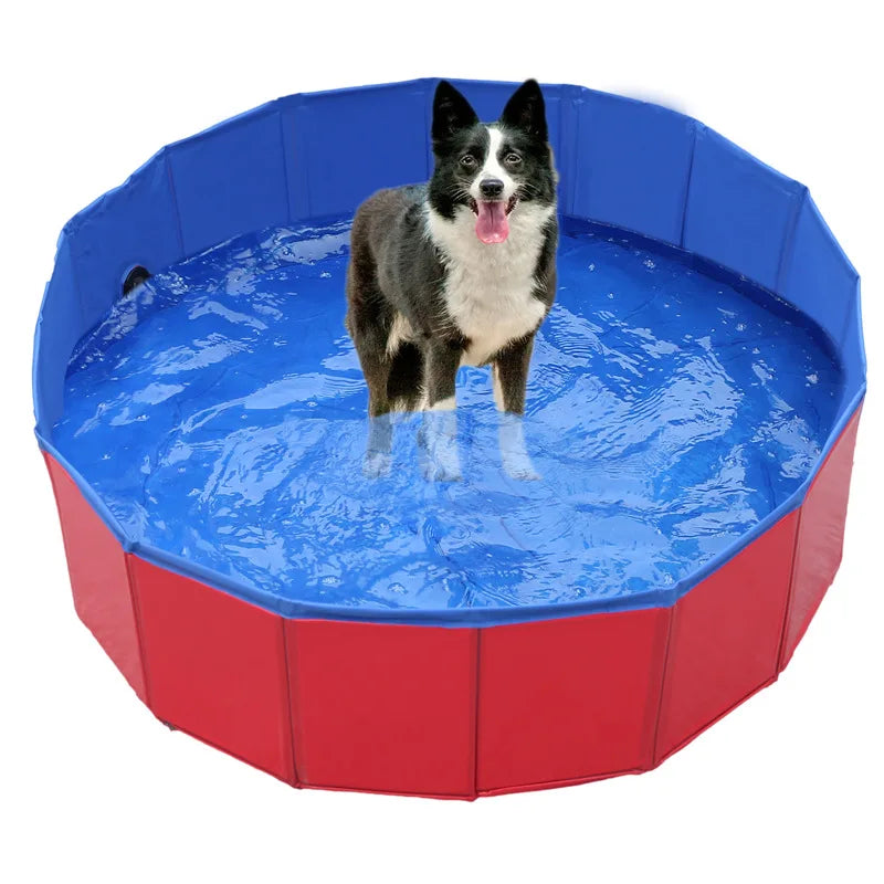 Foldable Dog Bath Pool – Collapsible Pet Swimming & Wading Tub for Small to Large Dogs & Cats