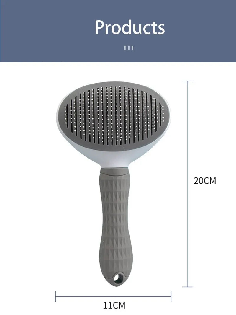 Self-Cleaning Pet Grooming Brush – Slicker Deshedding Comb for Dogs & Cats (Removes Hair, Knots & Dander)