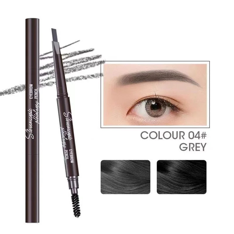 2-in-1 Waterproof Eyebrow Pencil & Brush – Long-Lasting, Smudge-Proof, & Natural Finish