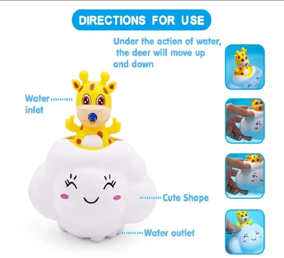 Baby Bath Shower Toy – Cute Cloud Water Sprayer for Kids' Bathtime Fun