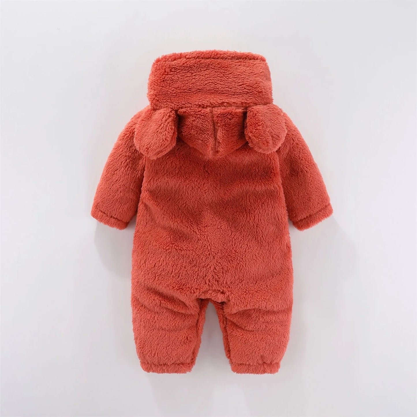 Baby Snowsuit Romper – Warm Fleece Hooded Jumpsuit for Newborn Boys & Girls (0-12M)