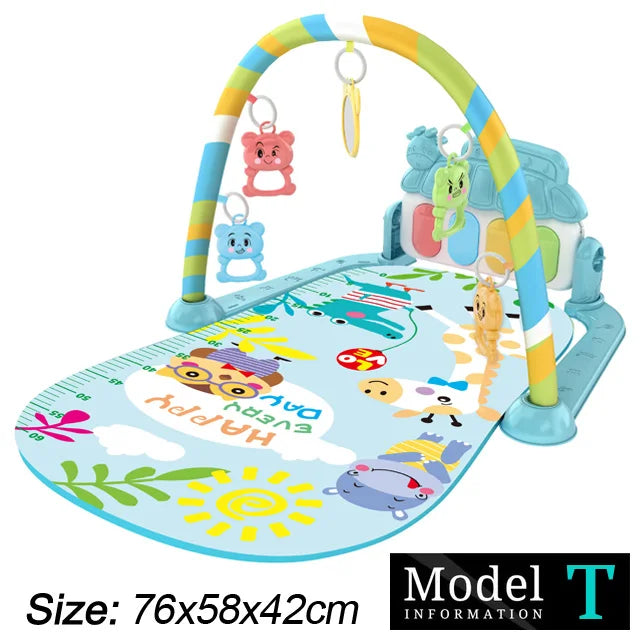 Baby Play Gym with Piano – Musical Activity Mat for Newborns & Toddlers (0–36 Months)