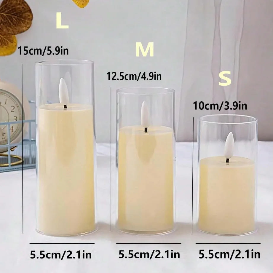 LED Flameless Flickering Tealight Candles (Set of 1/3/9)