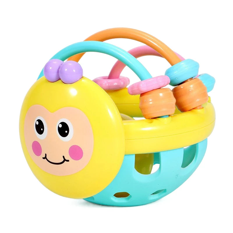Baby Soft Silicone Teething Rattle Ball – Sensory Grasping Toy for Newborns & Toddlers