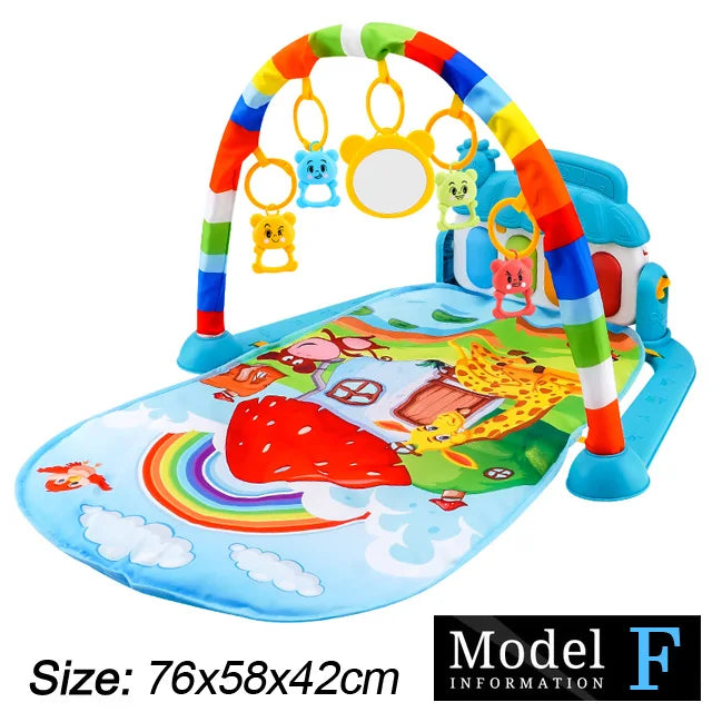 Baby Play Gym with Piano – Musical Activity Mat for Newborns & Toddlers (0–36 Months)