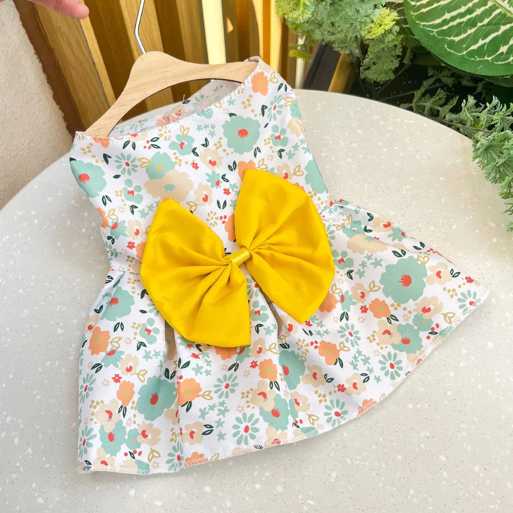 Cute Summer Dog Dress – Lightweight Flower Princess Skirt for Small Dogs & Cats