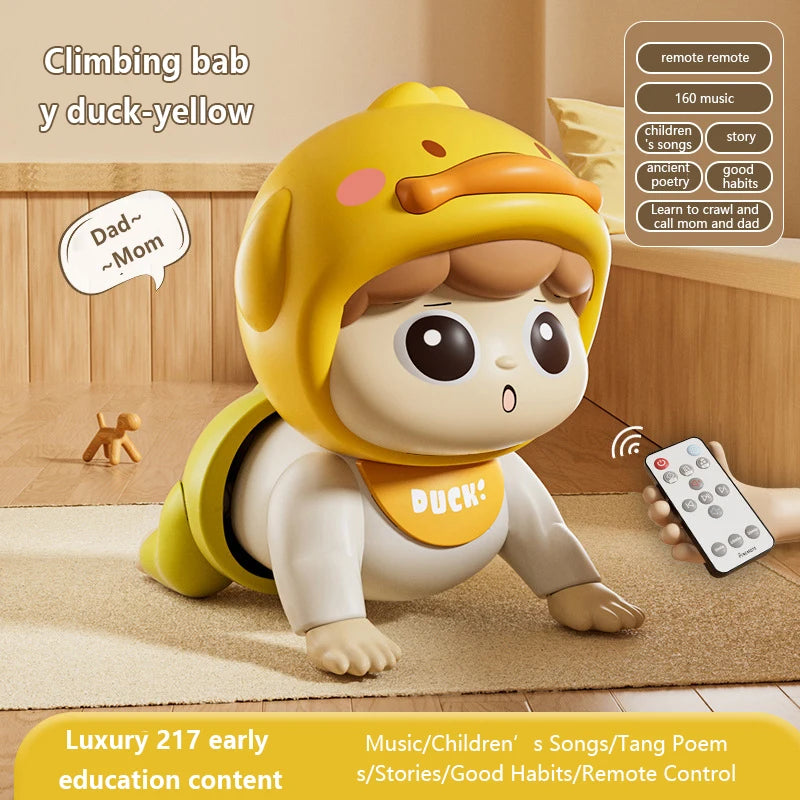Electric Crawling Baby Toy with Sound – Moving Educational Doll for Toddlers 0-12 Months | Learning to Crawl Gift