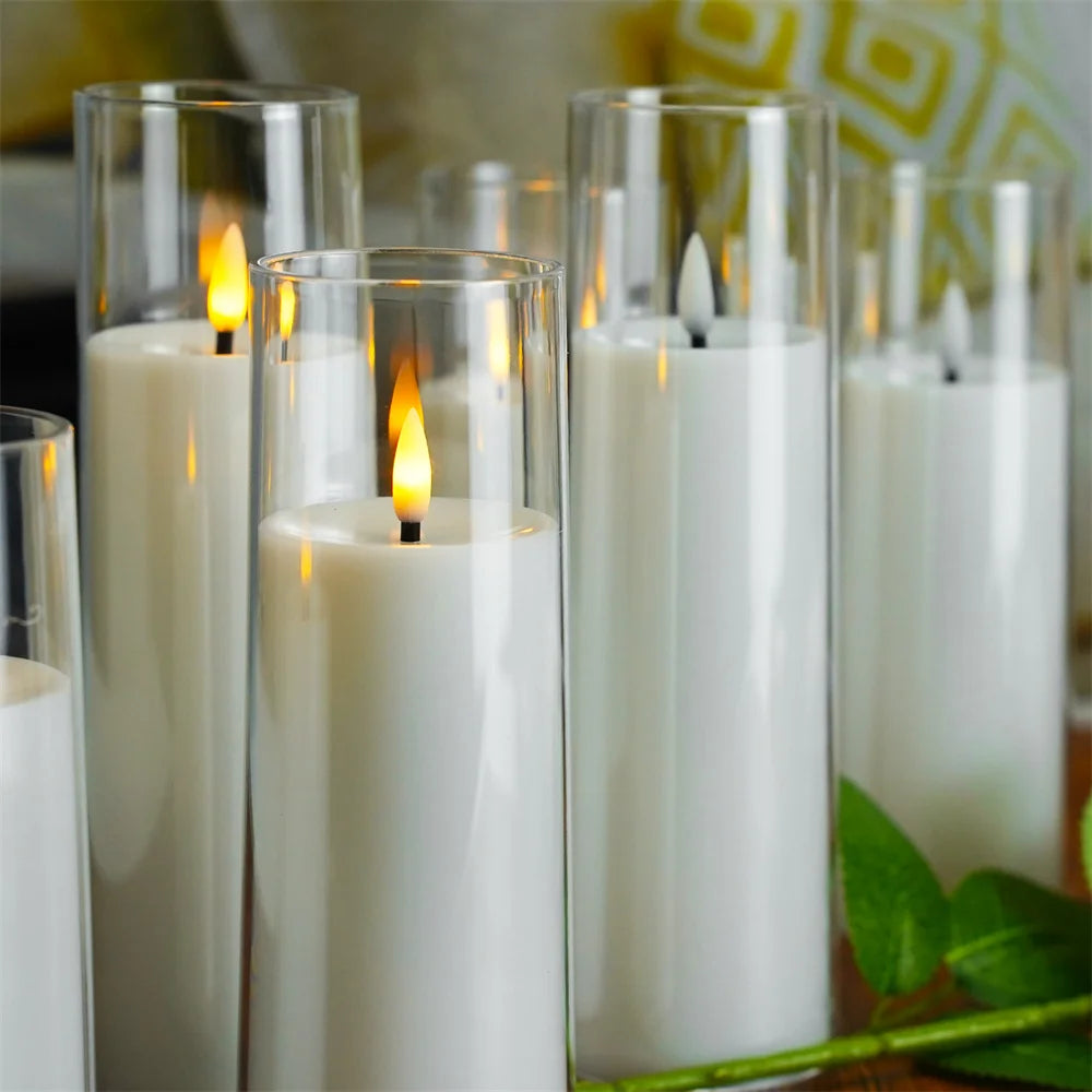 LED Flameless Flickering Tealight Candles (Set of 1/3/9)