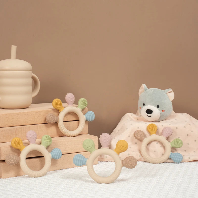 BPA-Free Baby Teething Toy – Food Grade Silicone Sensory Chew Toy for Infants