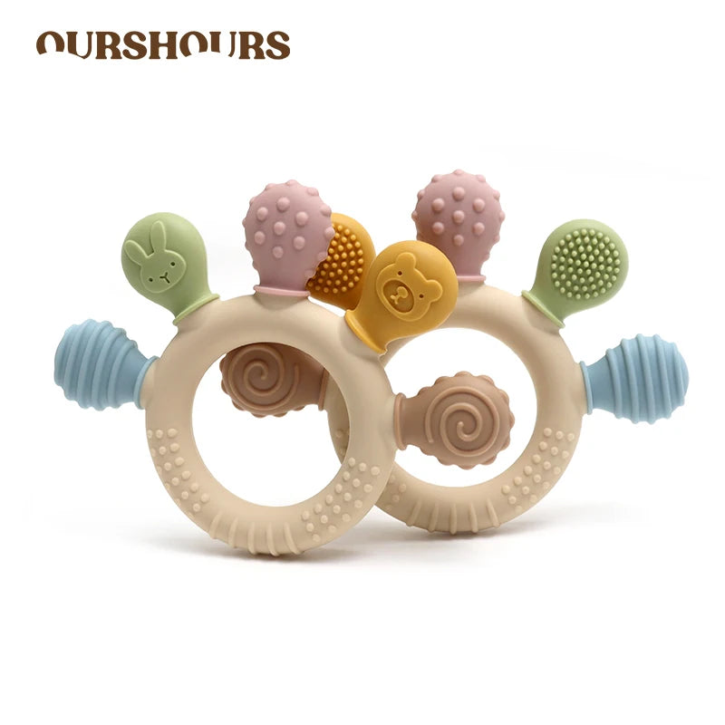 BPA-Free Baby Teething Toy – Food Grade Silicone Sensory Chew Toy for Infants