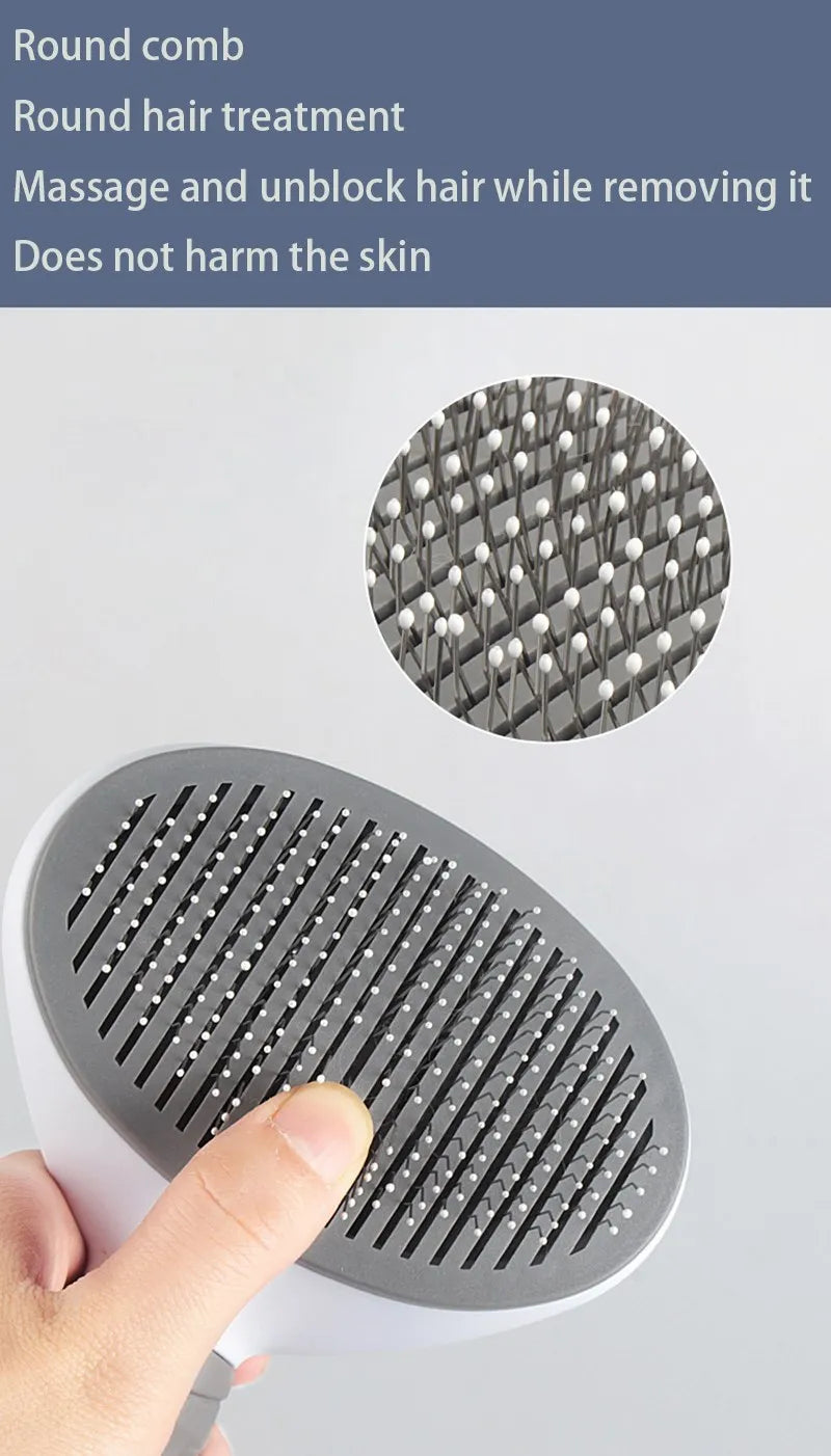Self-Cleaning Pet Grooming Brush – Slicker Deshedding Comb for Dogs & Cats (Removes Hair, Knots & Dander)
