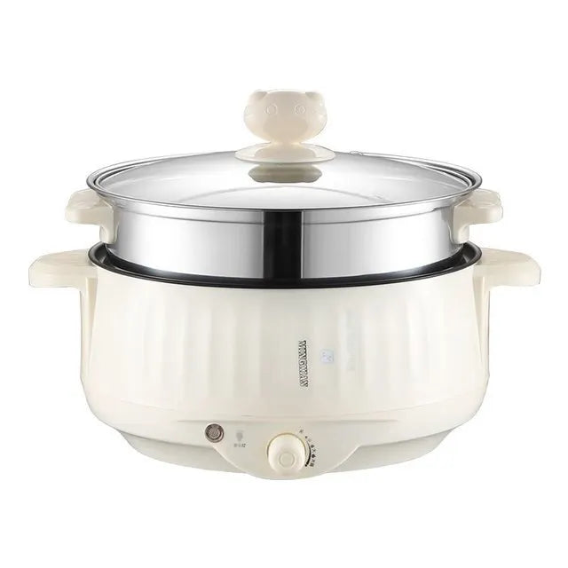 Mini Multi-Function Electric Cooker with Hot Pot & Steamer – Non-Stick 220V Portable Cooker for 1–2 People