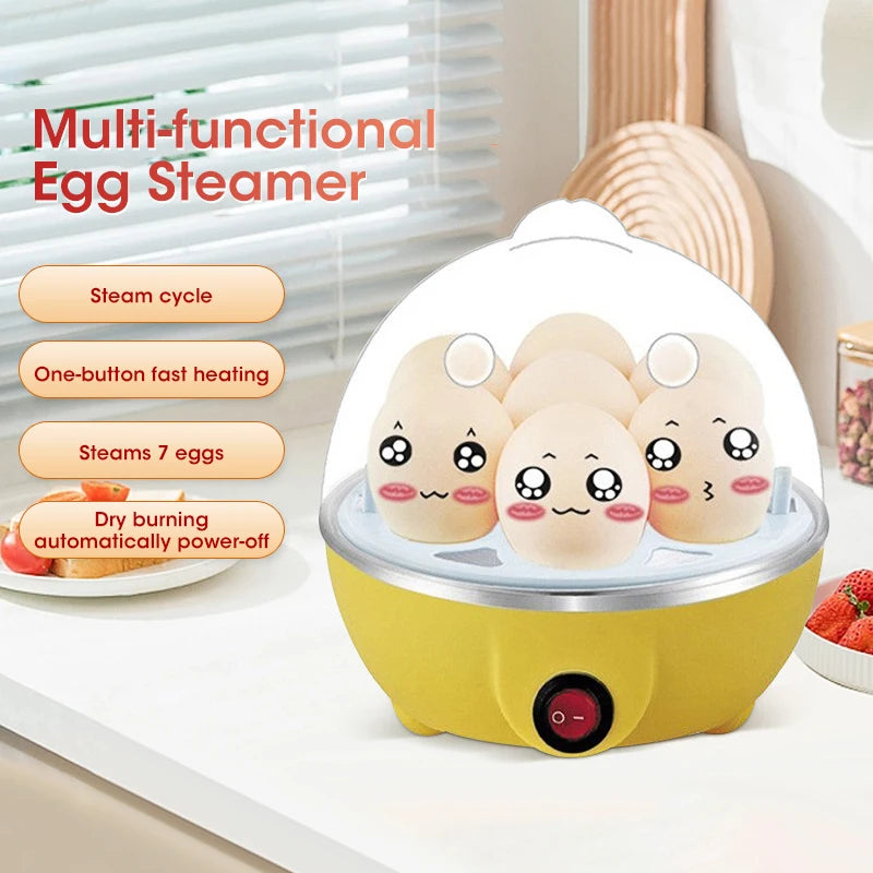 7-Egg Steamer Machine – Auto-Off Egg Boiler for Quick Breakfasts & Healthy Meals