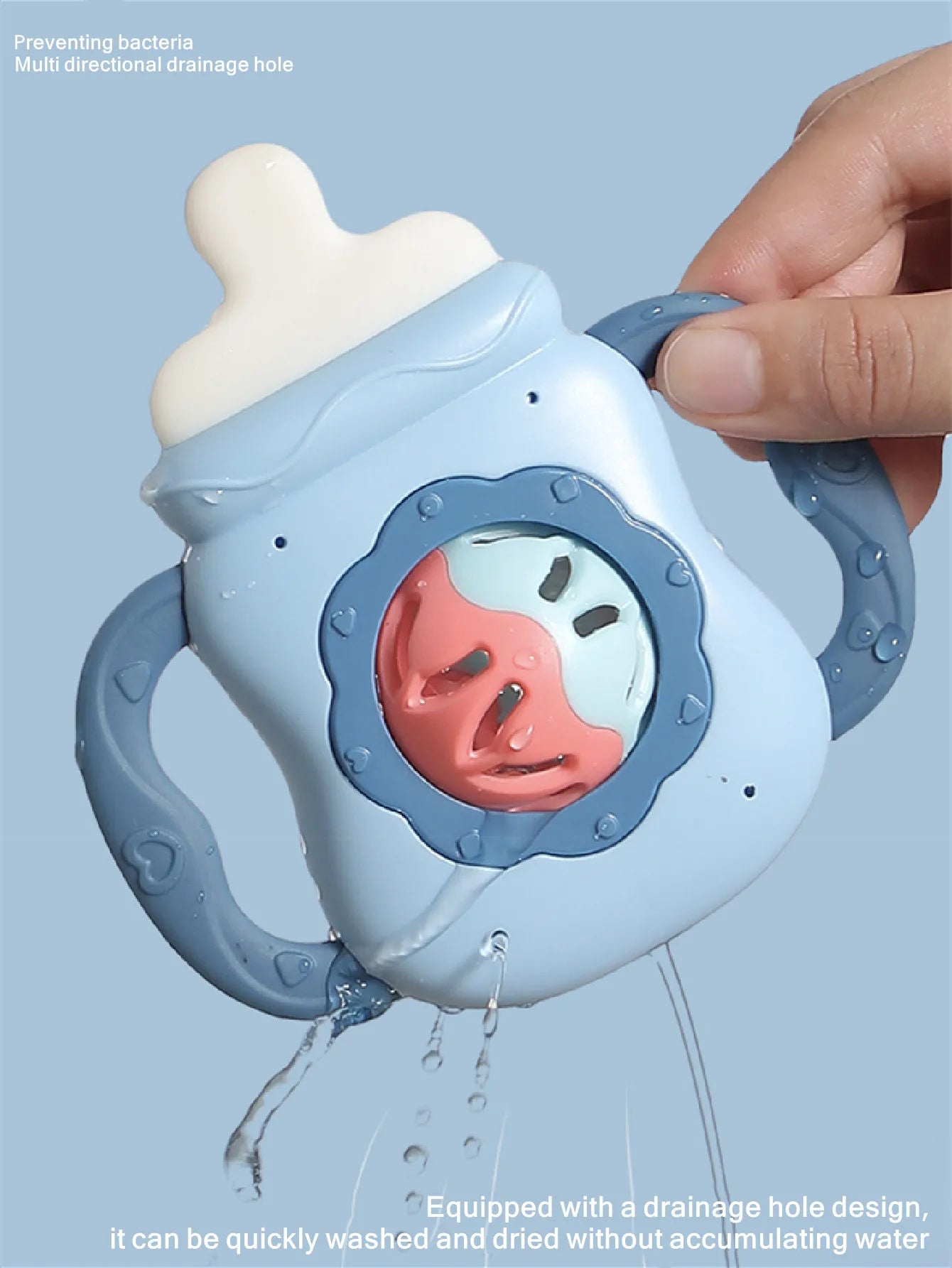 Baby Bottle Rattle Teether – Soft Handheld Toy for Newborns (BPA-Free, Bite-Safe)