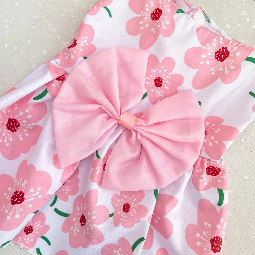 Cute Summer Dog Dress – Lightweight Flower Princess Skirt for Small Dogs & Cats
