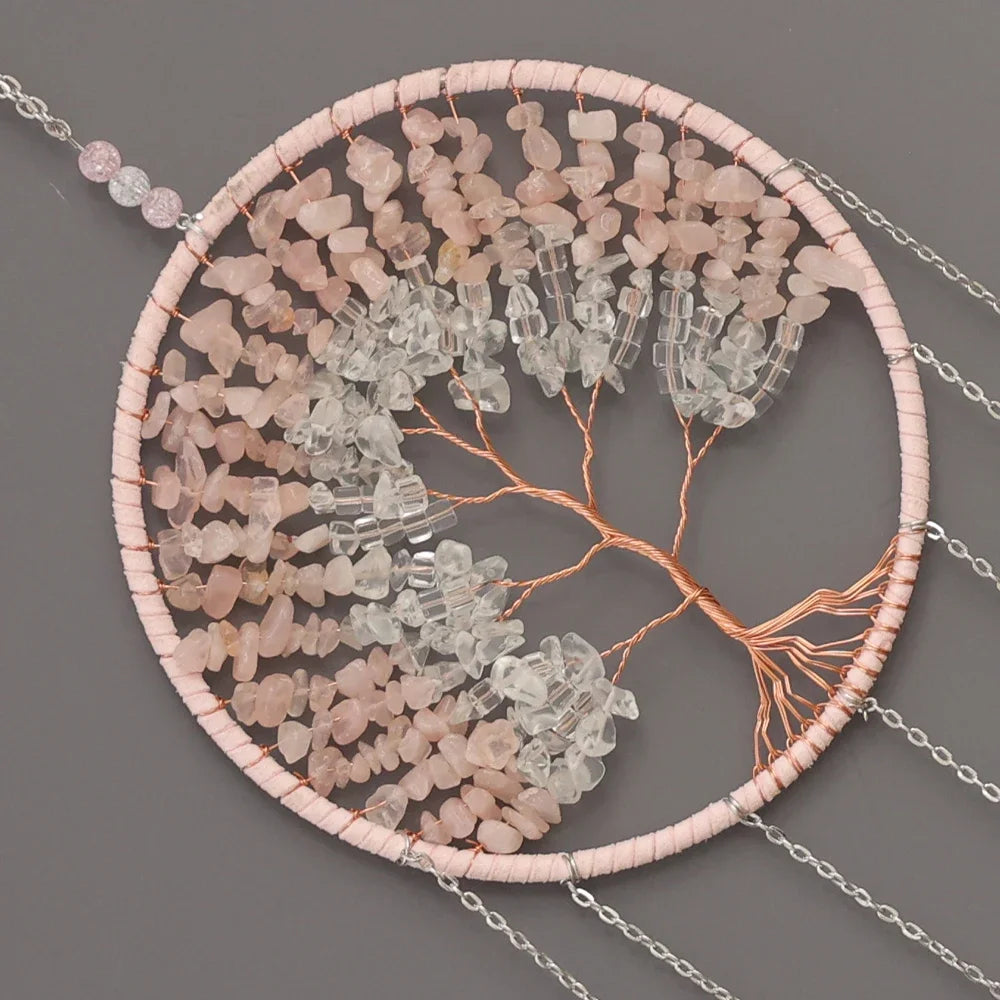 Crystal Sun & Moon Wind Chime – Rainbow Dream Catcher Hanging for Home & Garden Decor