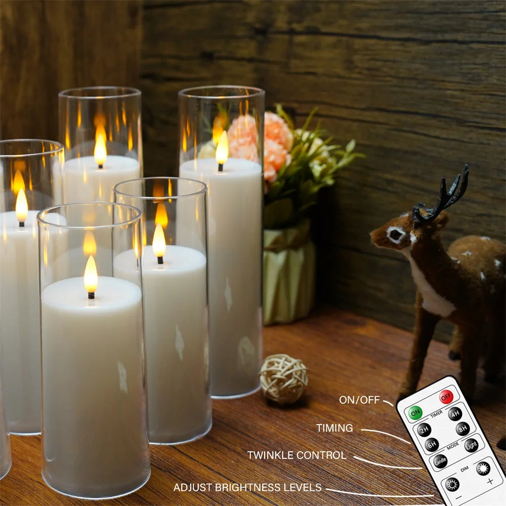 LED Flameless Flickering Tealight Candles (Set of 1/3/9)