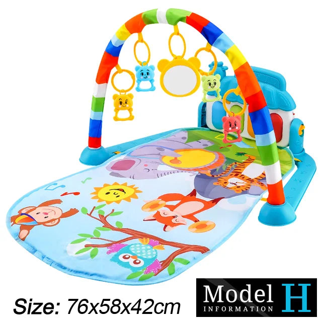 Baby Play Gym with Piano – Musical Activity Mat for Newborns & Toddlers (0–36 Months)