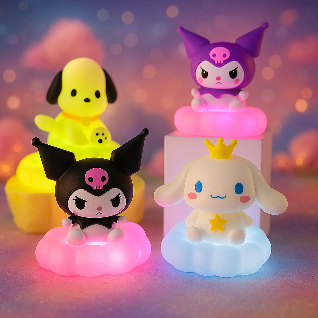 Sanrio Kawaii Night Light – Cinnamoroll & Kuromi LED Cloud Lamp for Kids