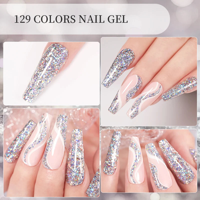 LILYCUTE Gel Nail Polish Set – 7ml Colorful UV Gel Varnish for Manicure | Long-Lasting Semi-Permanent Soak Off Nail Art Base & Top Coat