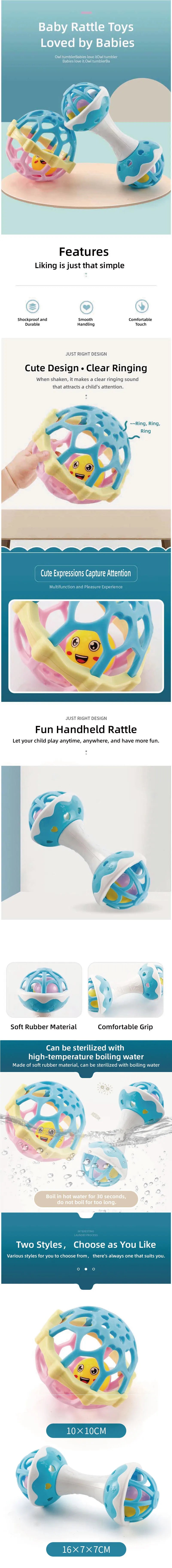 Baby Rattle Toy – Sensory & Fine Motor Development Toy for Infants 3–12 Months